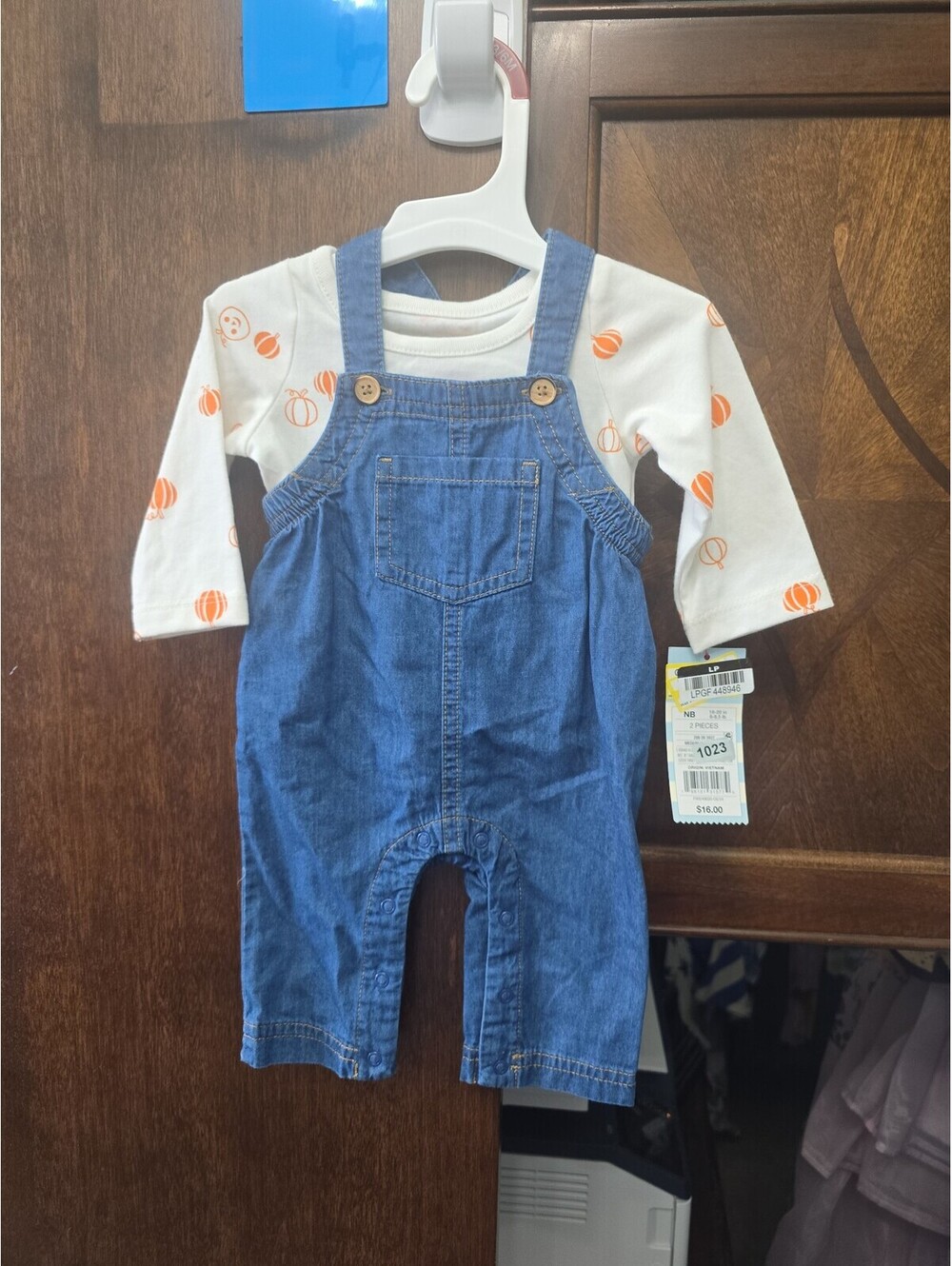 Nb brand new pumpkin overalls from target item.1023